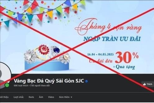 Fanpage một công ty vàng bất ngờ bị mạo danh giữa cơn sốt giá