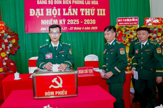Đại hội điểm Đảng bộ đồn Biên phòng Lai Hòa nhiệm kỳ 2025-2030