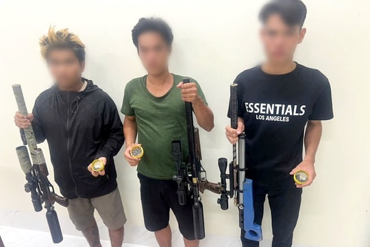 Bắt quả tang 3 thanh niên sử dụng súng săn trái phép