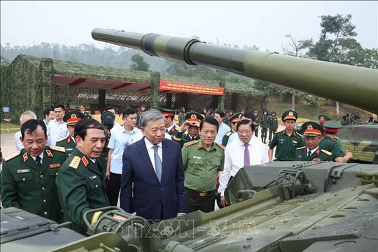 Tổng Bí thư: Binh chủng Tăng thiết giáp phải thật sự xứng đáng là lực lượng đột kích mạnh