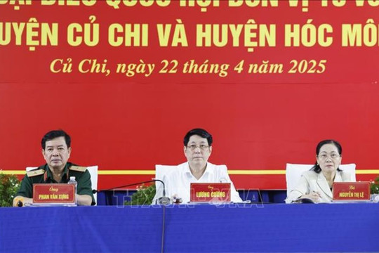 Chủ tịch nước Lương Cường tiếp xúc cử tri ở TP.HCM