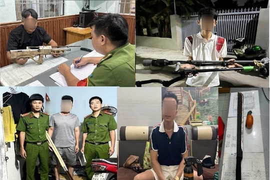 Người dân nộp 5 khẩu súng, 17 viên đạn và 1 trái nổ