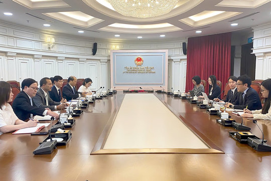 Tòa án nhân dân tối cao làm việc với Đoàn Bộ Tư pháp Nhật Bản