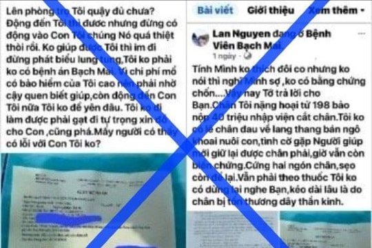 Cảnh báo tình trạng giả mạo Bệnh viện để kêu gọi từ thiện