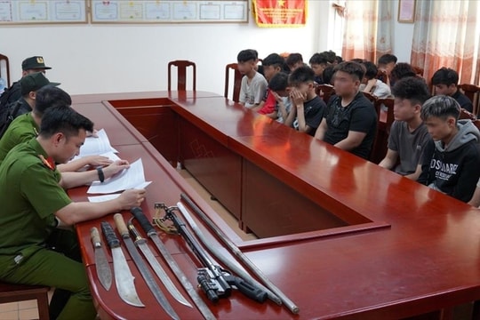 Xử lý nhóm thanh, thiếu niên mang hung khí, chặn đánh người đi đường
