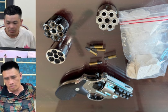 Bắt nhóm tội phạm ma túy, thu giữ khẩu súng đã lắp sẵn đạn