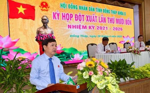 Kỳ họp đột xuất lần thứ 14 HĐND tỉnh Đồng Tháp