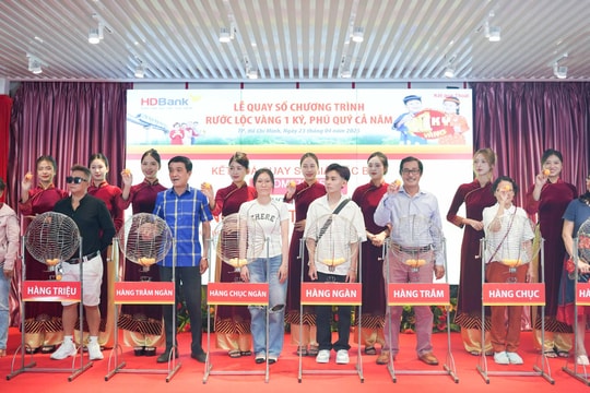 HDBank công bố 16 khách hàng trúng thưởng vàng, 1 ký vàng SJC đã có chủ