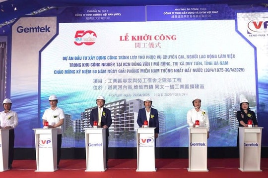 Hà Nam: Khởi công dự án nhà ở xã hội 18,4 triệu USD tại KCN Đồng Văn I mở rộng
