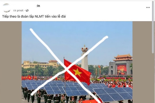 Đăng thông tin xuyên tạc, sai sự thật liên quan đến Lễ diễu binh