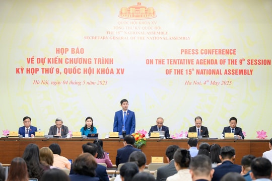Sáng 5/5 chính thức khai mạc Kỳ họp thứ 9, Quốc hội khóa XV