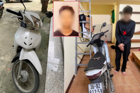 Bắt đối tượng trộm cắp xe máy sau 12 giờ gây án