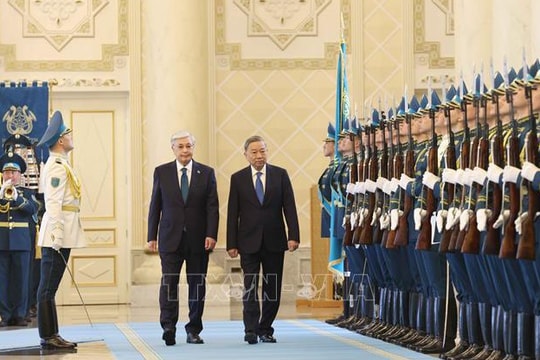 Lễ đón Tổng Bí thư Tô Lâm và Phu nhân thăm cấp Nhà nước Cộng hòa Kazakhstan