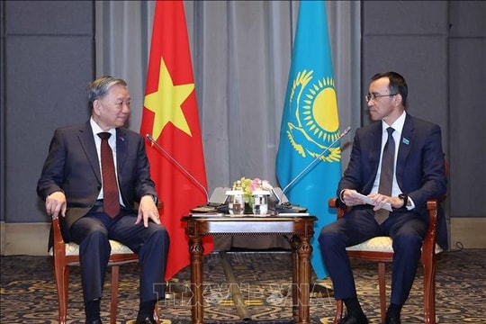 Tổng Bí thư Tô Lâm hội kiến Chủ tịch Thượng viện Kazakhstan