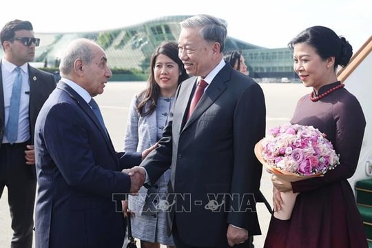 Tổng Bí thư Tô Lâm và Phu nhân bắt đầu thăm cấp Nhà nước Cộng hòa Azerbaijan