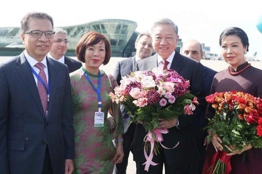 Tổng Bí thư Tô Lâm và Phu nhân bắt đầu chuyến thăm cấp Nhà nước tới Cộng hòa Azerbaijan
