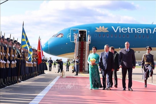 Tổng Bí thư Tô Lâm bắt đầu thăm chính thức LB Nga