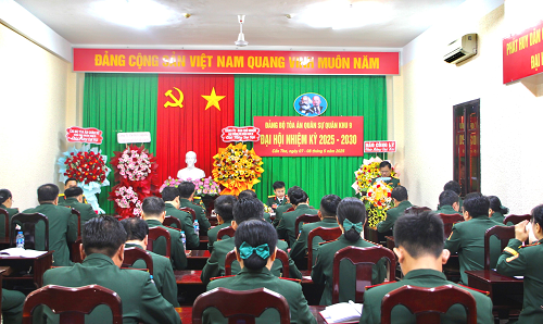 Đại hội Đảng bộ Tòa án Quân sự Quân khu 9 thành công tốt đẹp