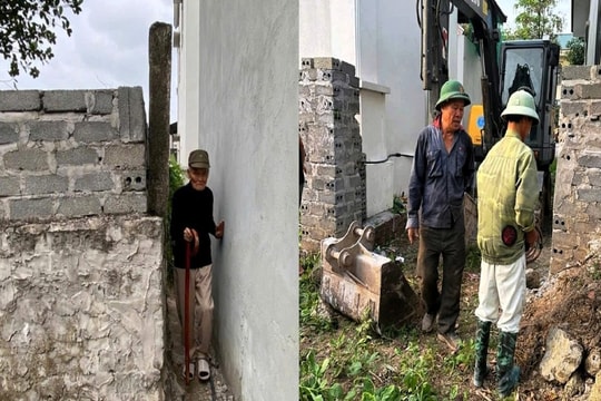 Một hộ dân đã tự nguyện mở lại lối đi cho gia đình cựu chiến binh 90 tuổi