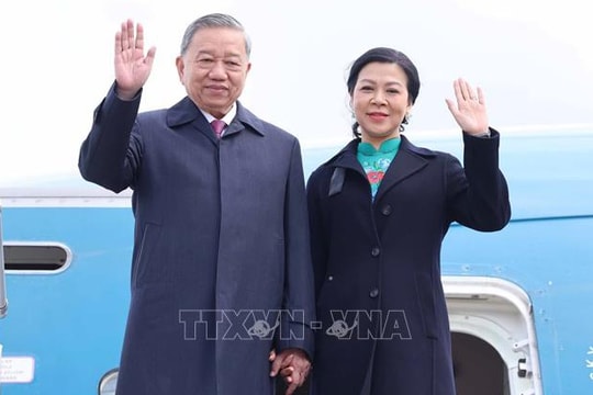 Tổng Bí thư Tô Lâm và Phu nhân bắt đầu thăm cấp Nhà nước Cộng hòa Belarus