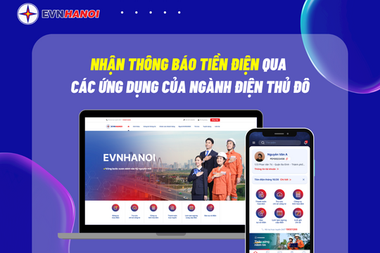 EVNHANOI số hóa dịch vụ, gửi tiền điện tự động cho khách