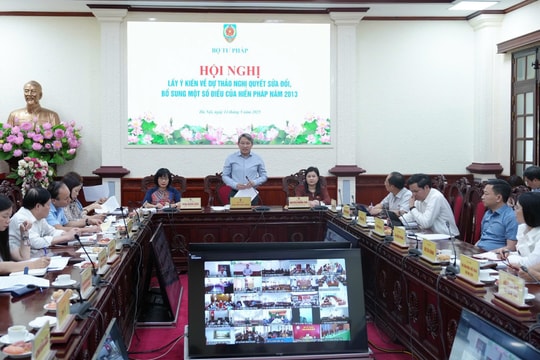Bộ Tư pháp tổ chức hội nghị lấy ý kiến về sửa đổi, bổ sung Hiến pháp 2013