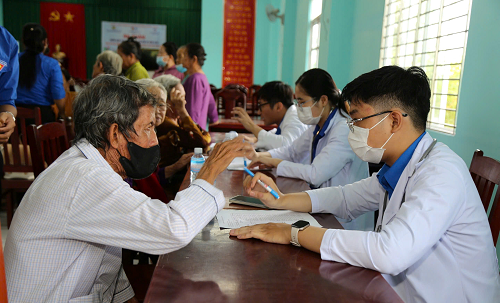 Công an Sóc Trăng tổ chức tặng quà và khám, cấp phát thuốc miễn phí cho người dân