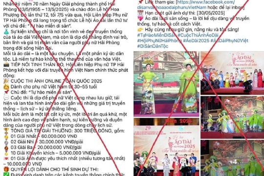 Hội LHPN TP. Hải Phòng lên tiếng về thông tin cuộc thi ảnh online toàn quốc