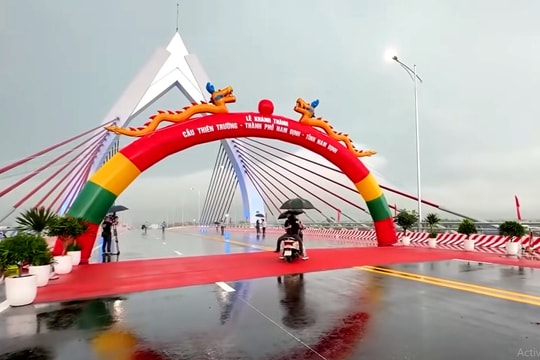 Nam Định: Khánh thành cầu Thiên Trường vượt sông Đào