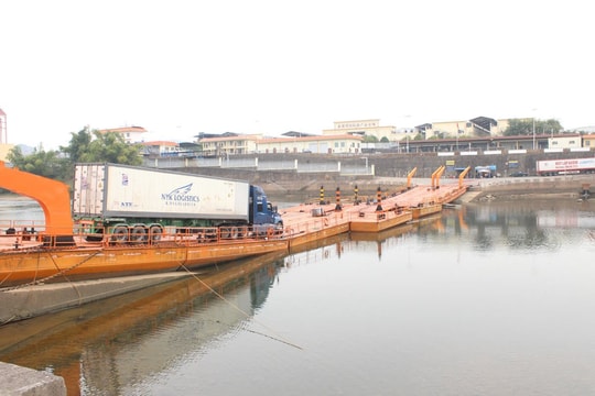 Cầu phao Km3+4 Hải Yên chính thức thông quan trở lại từ 19/5