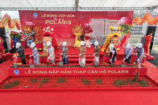 Chính thức đóng nắp hầm tháp căn hộ Polaris - Cột mốc vượt tiến độ thi công tại The Maris Vũng Tàu