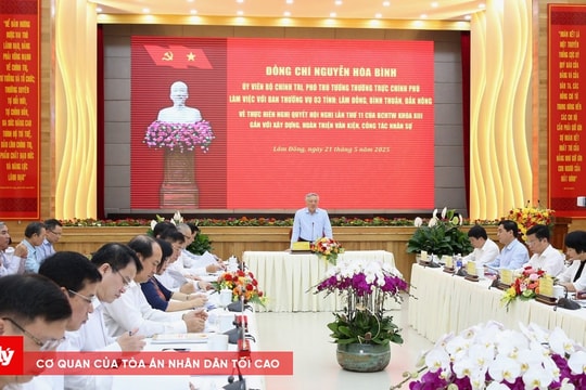 Phó Thủ tướng Thường trực Nguyễn Hòa Bình làm việc với 3 tỉnh Lâm Đồng, Bình Thuận và Đắk Nông