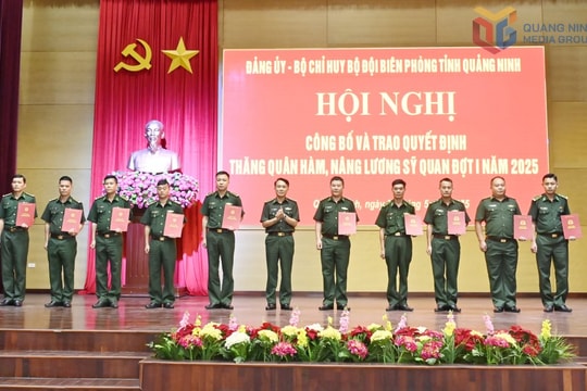 BĐBP tỉnh Quảng Ninh thăng quân hàm, nâng lương đợt 1 năm 2025