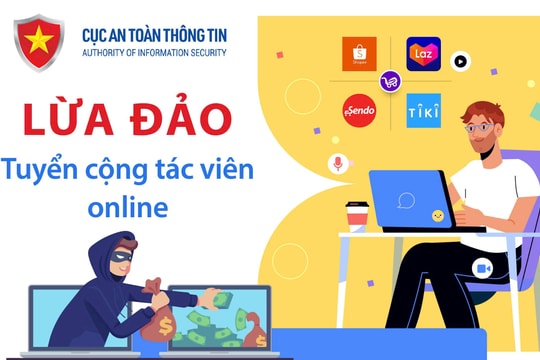Cảnh báo lừa đảo tuyển cộng tác viên xử lý đơn hàng trên mạng