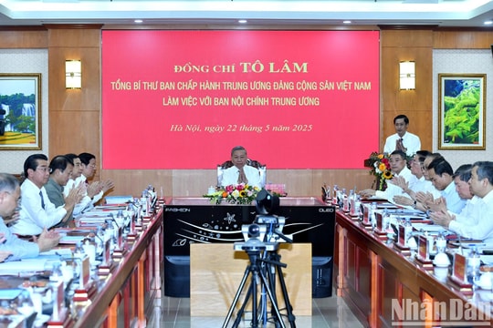 Tổng Bí thư Tô Lâm chủ trì buổi làm việc với Ban Nội chính Trung ương