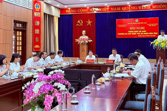 TAND Yên Bái và Lào Cai thống nhất phương án tổ chức sau sáp nhập