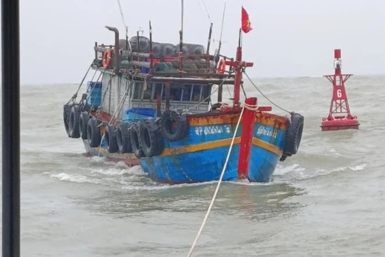 Kịp thời cứu hộ tàu cá gặp nạn trên biển