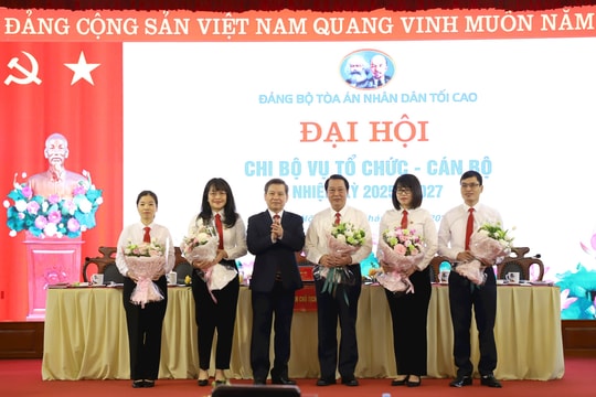 Đại hội Chi bộ Vụ Tổ chức - Cán bộ Tòa án nhân dân tối cao