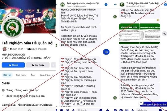 Cảnh giác lừa đảo khi đăng ký cho trẻ tham gia “trại hè quân đội”
