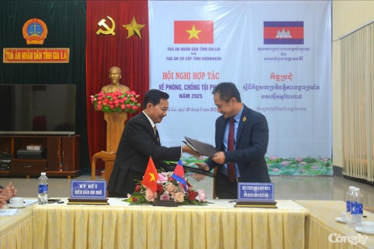 Hội nghị hợp tác quốc tế giữa TAND tỉnh Gia Lai và Tòa án sơ cấp tỉnh Ratanakiri, Vương quốc Campuchia