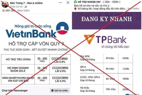 Cảnh báo thủ đoạn giả danh ngân hàng, tài chính để cho vay lãi nặng, đòi nợ kiểu “xã hội đen”