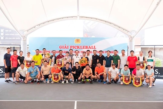 Tưng bừng Giải Pickleball Văn phòng Cơ quan Cảnh sát điều tra TP. Hà Nội