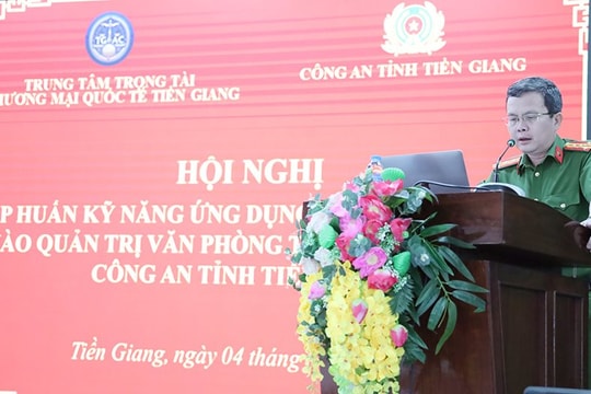 Công an Tiền Giang tập huấn kỹ năng ứng dụng AI vào quản trị văn phòng