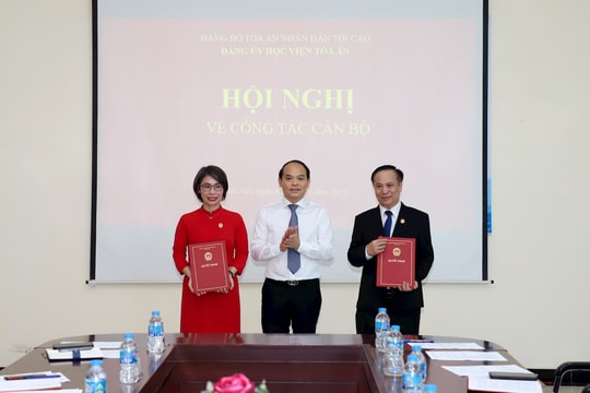 Công bố Quyết định chỉ định Bí thư Đảng ủy Học viện Tòa án nhiệm kỳ 2020 - 2025