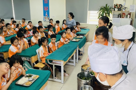 Gần 800 nghìn học sinh tiểu học ở Hà Nội sẽ được hỗ trợ bữa ăn bán trú