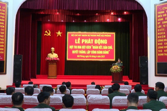 Bộ CHQS Hải Phòng phát động thi đua chào mừng Đại hội Đảng bộ Quân khu 3