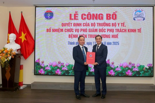 Bổ nhiệm Phó Giám đốc phụ trách kinh tế Bệnh viện Trung ương Huế