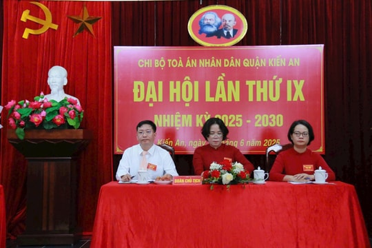 TAND quận Kiến An tổ chức thành công Đại hội Chi bộ nhiệm kỳ 2025 - 2030