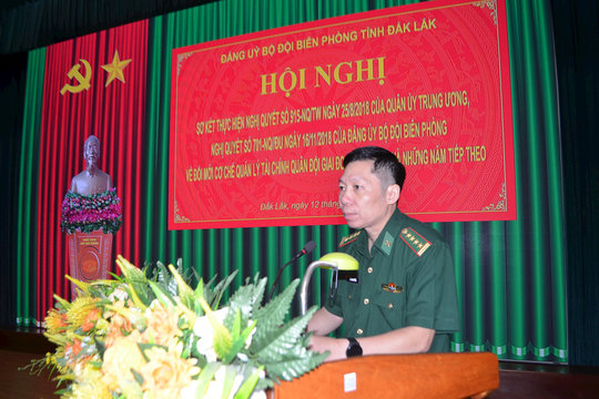 Bộ đội Biên phòng Đắk Lắk thực hiện tốt đổi mới cơ chế quản lý tài chính giai đoạn 2018–2025