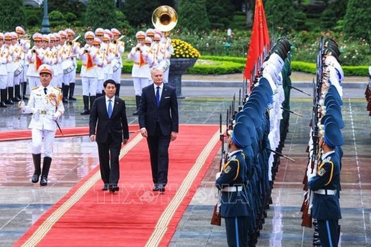 Chủ tịch nước Lương Cường chủ trì lễ đón Tổng thống Litva thăm chính thức Việt Nam